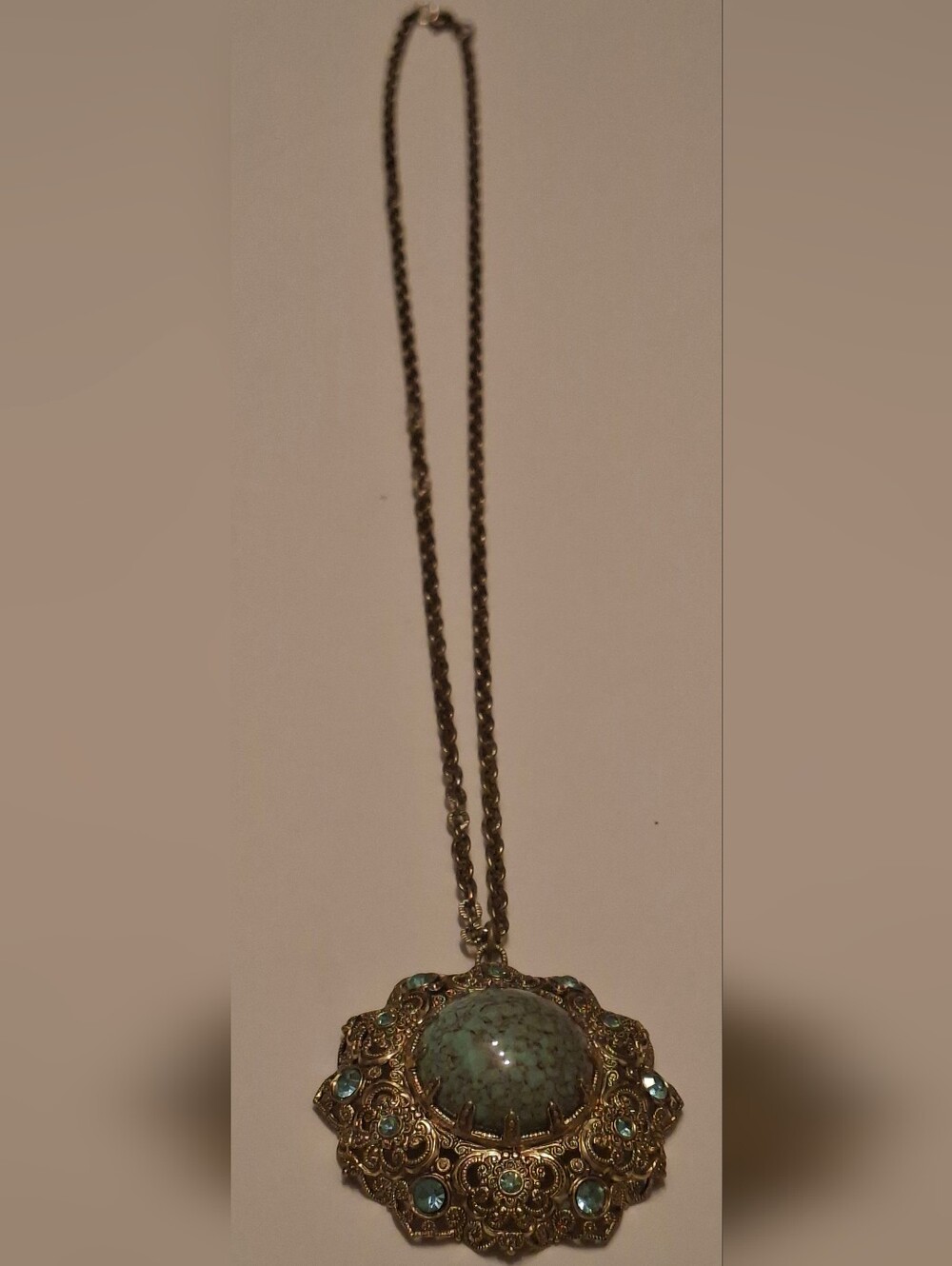 Vintage Germany Open Filigree Necklace